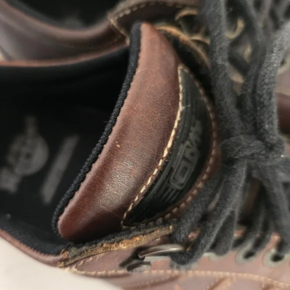 Vintage Y2K Dr. Martens Chunky Platform Brown Leather Church Monkey Shoes Mens 5 - Picture 5 of 14